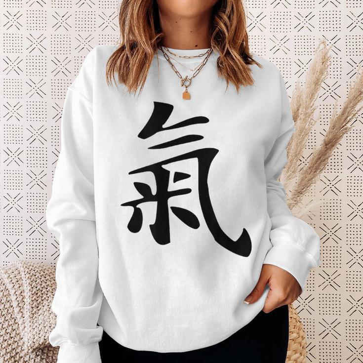 Qi Energy Chi Or Ki Chinese Calligraphy Character Sweatshirt Geschenke für Sie