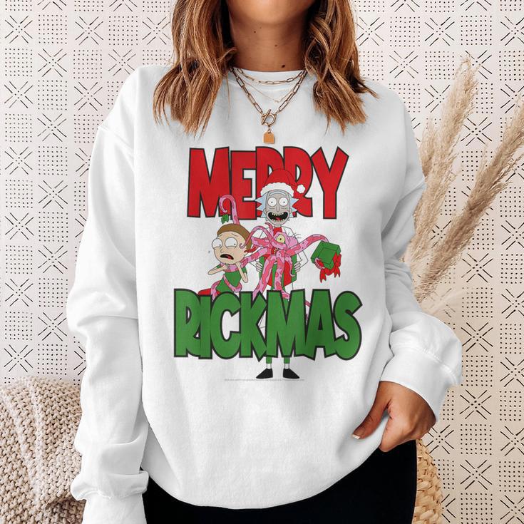 Rick & Morty Merry Rickmas Blue Sweatshirt Geschenke für Sie