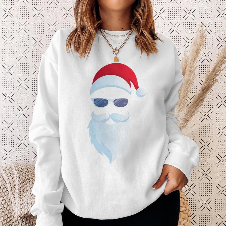 Santa Claus Sunglasses Christmas Santa Claus Long-Sleeved Sweatshirt Geschenke für Sie