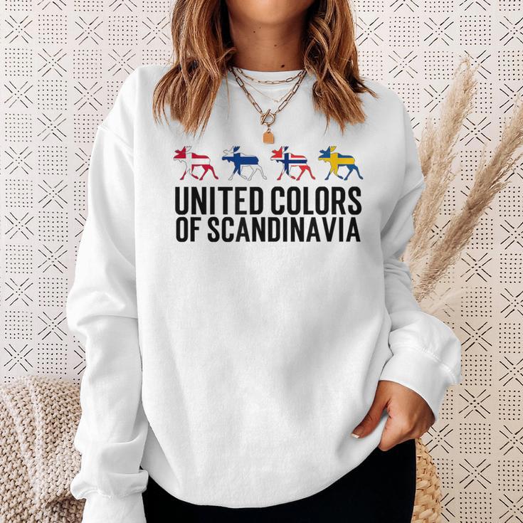 Scandinavia Flags Sweden Norway Denmark Finland Sweatshirt Geschenke für Sie