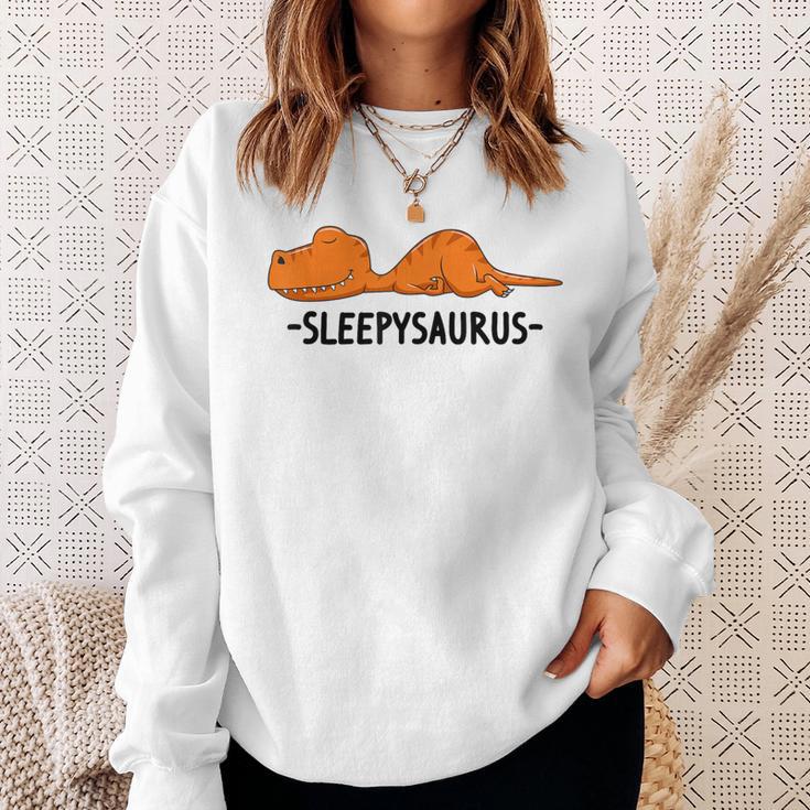 Sleepysaurus Schlaf Schlafanzug Nachthemd Dinosaurier Sweatshirt Geschenke für Sie