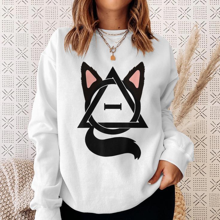 Theta Delta Cat Therian Pride Gray Sweatshirt Geschenke für Sie