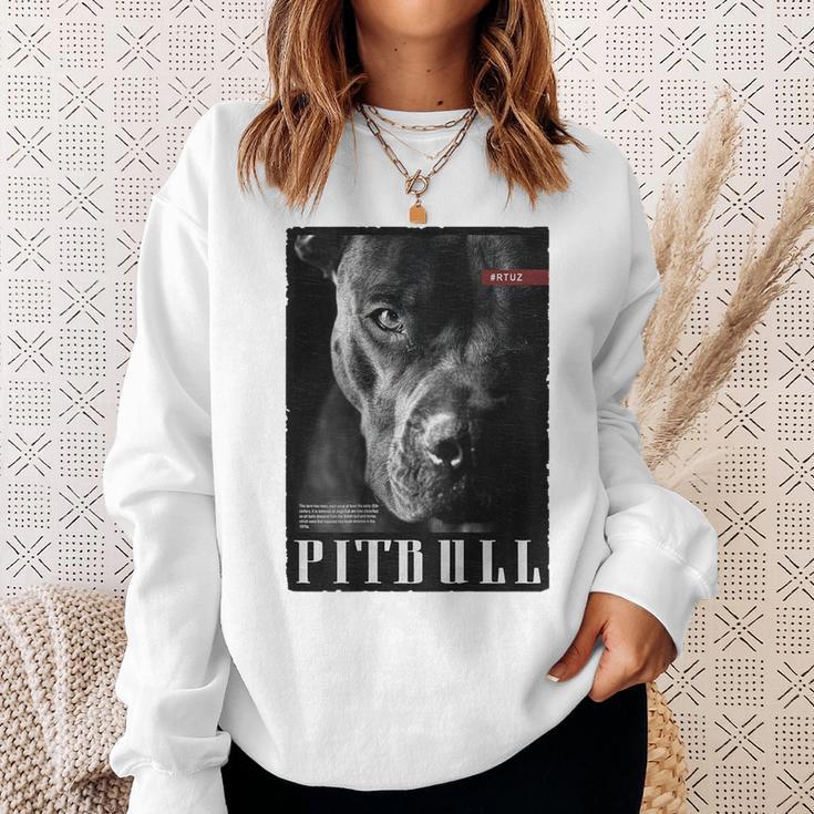 Wild Dog Terrier Bulldog Dog Owner Backprint Pitbull Sweatshirt Geschenke für Sie