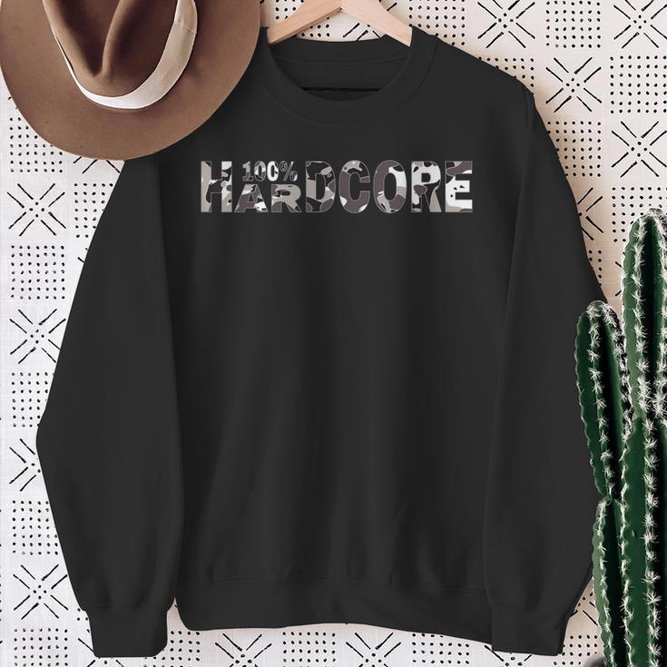 100 Hardcore Camouflage For Festivals Sweatshirt Geschenke für alte Frauen