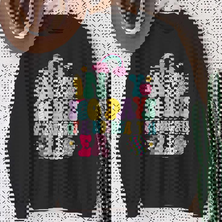 In My 100Th Day Of Kindergarten Era Happy 100 Days Of School Sweatshirt Gifts for Old Women