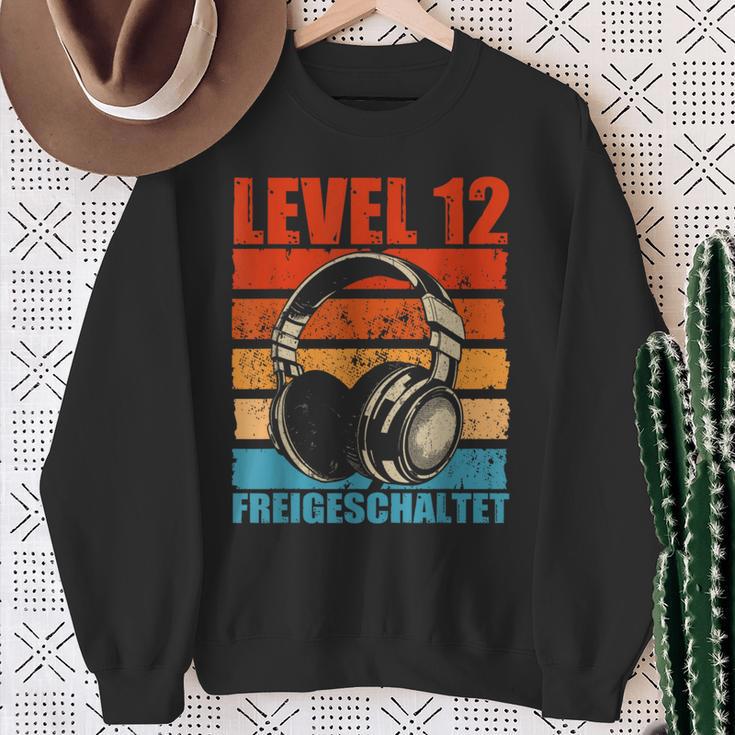 12Th Birthday Boysideo Gamer Level 12 Unlocked Boys Sweatshirt Geschenke für alte Frauen