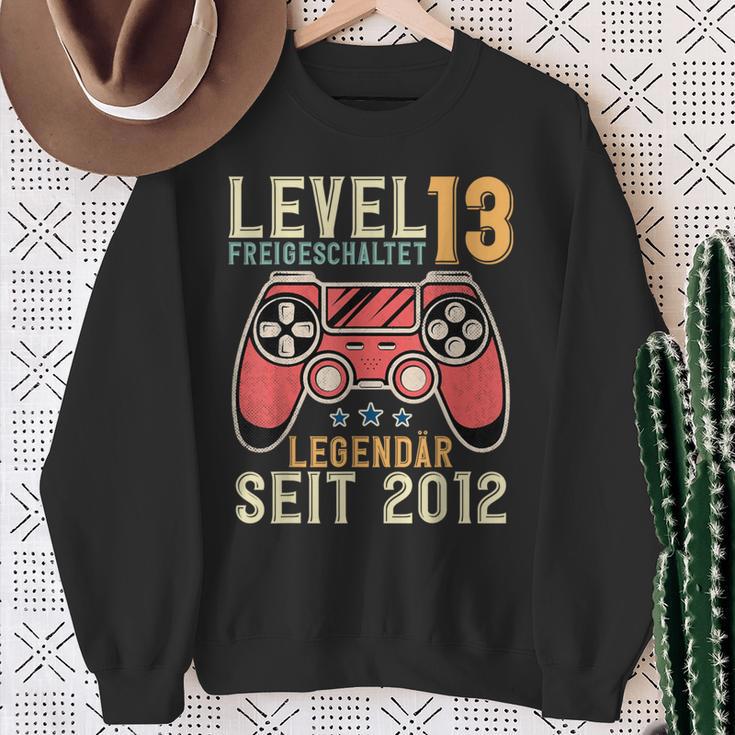 13Th Birthdayideo Gamer Level 13 Unlockedintage Sweatshirt Geschenke für alte Frauen