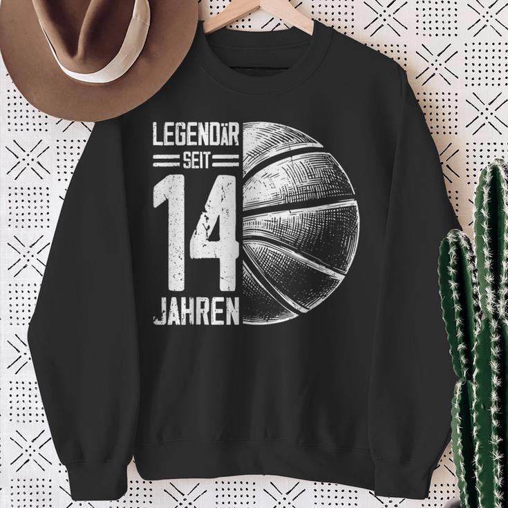 14Th Birthday Retro Basketball Player 14 Years Boy Boys Sweatshirt Geschenke für alte Frauen