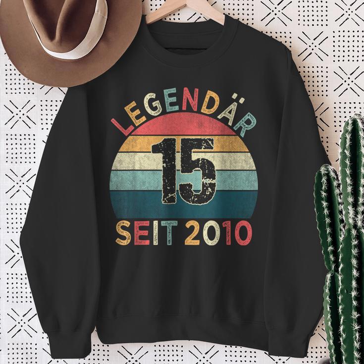 15Th Birthday Legendary Since 2010Intage 15 Years Old Sweatshirt Geschenke für alte Frauen