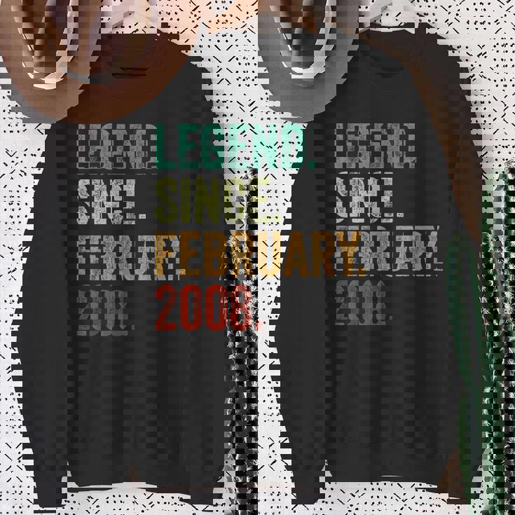17 Years Old Legend Since February 2008 17Th Birthday Sweatshirt Gifts for Old Women