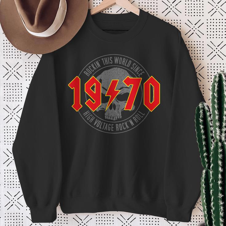 1970Intage Birthday Rock And Roll Heavy Metal Sweatshirt Geschenke für alte Frauen