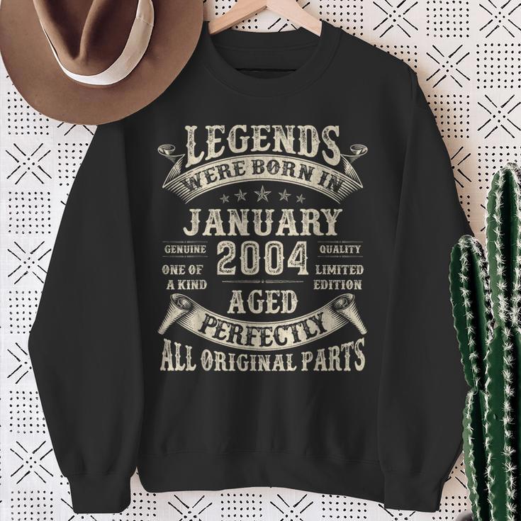 21St Birthday For 21 Year Old Birthday January 2004 Sweatshirt Geschenke für alte Frauen