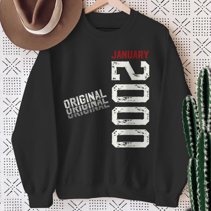 25Th Birthday Man Januaryintage 2000 Sweatshirt Geschenke für alte Frauen