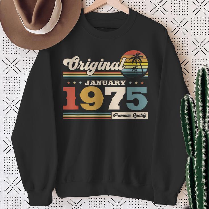 50Th Birthday Man Januaryintage 1975 Sweatshirt Geschenke für alte Frauen