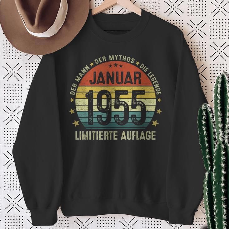 70Th Birthday January 1955 Man Myth Legend Sweatshirt Geschenke für alte Frauen