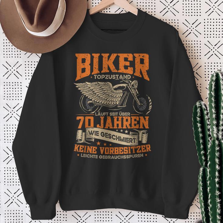 70Th Birthday Man Motorcycle Biker 70 Years Biker Sweatshirt Geschenke für alte Frauen