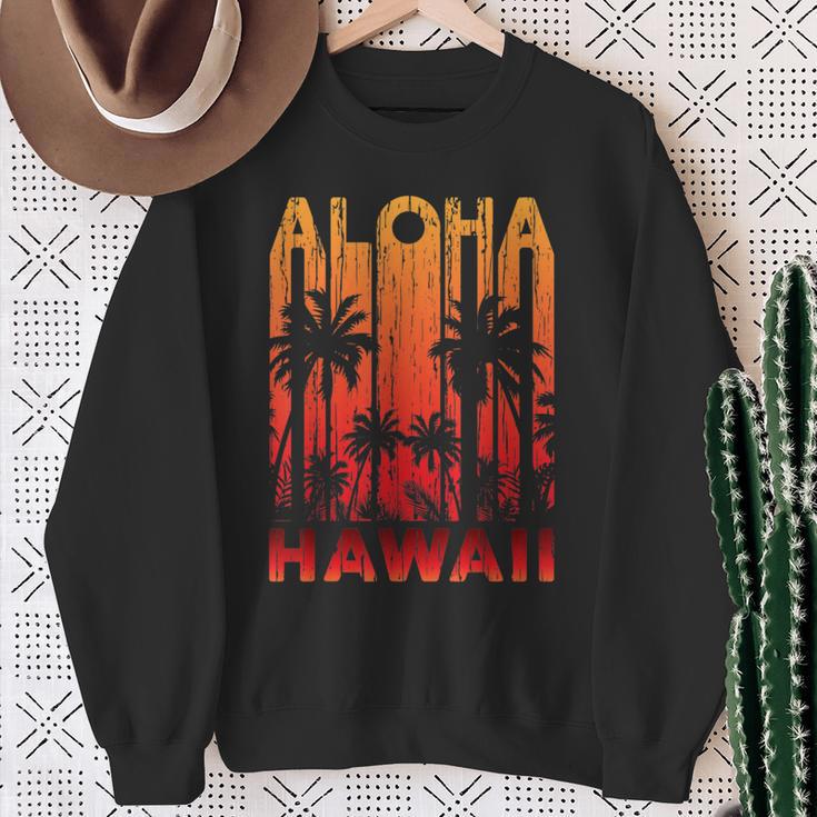 Aloha Hawaii Palm Trees Paradise Beach Holiday Summer Sweatshirt Geschenke für alte Frauen