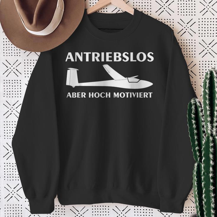 Antriebslos Lustig Segelflugzeug Segelflieger Sweatshirt Geschenke für alte Frauen