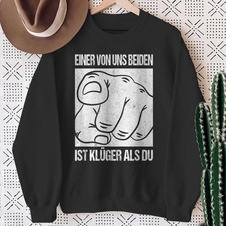 Aon Us Beiden Ist Klüger Als Du Ironie Statement Fun Sweatshirt Geschenke für alte Frauen