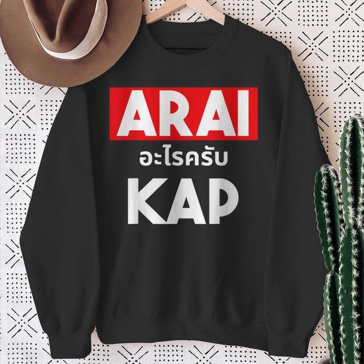 Arai Cape Thai Script Saying Thailand Sweatshirt Geschenke für alte Frauen