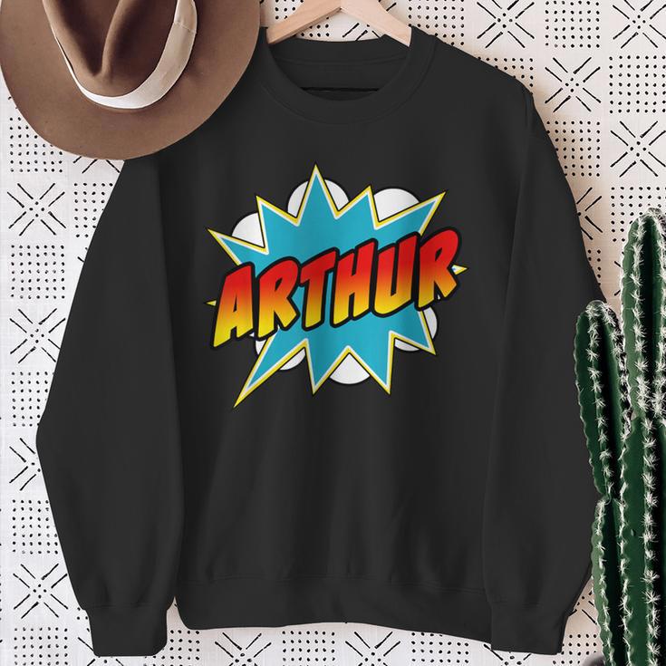 Arthur Name Comic Book Superheroes For Boys Sweatshirt Geschenke für alte Frauen