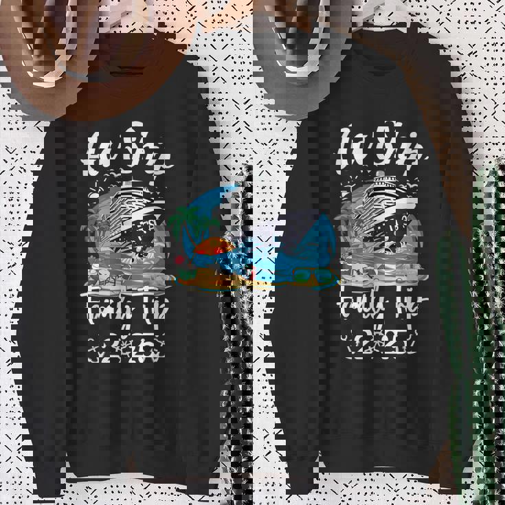 Aw Ship It's A Family Trip 2025 Family Matching Cruise Trip Sweatshirt Gifts for Old Women