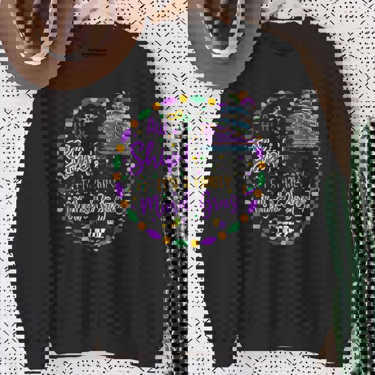 Aw Ship It's A Mardigras Cruise Trip Matching Family Reunion Sweatshirt Gifts for Old Women