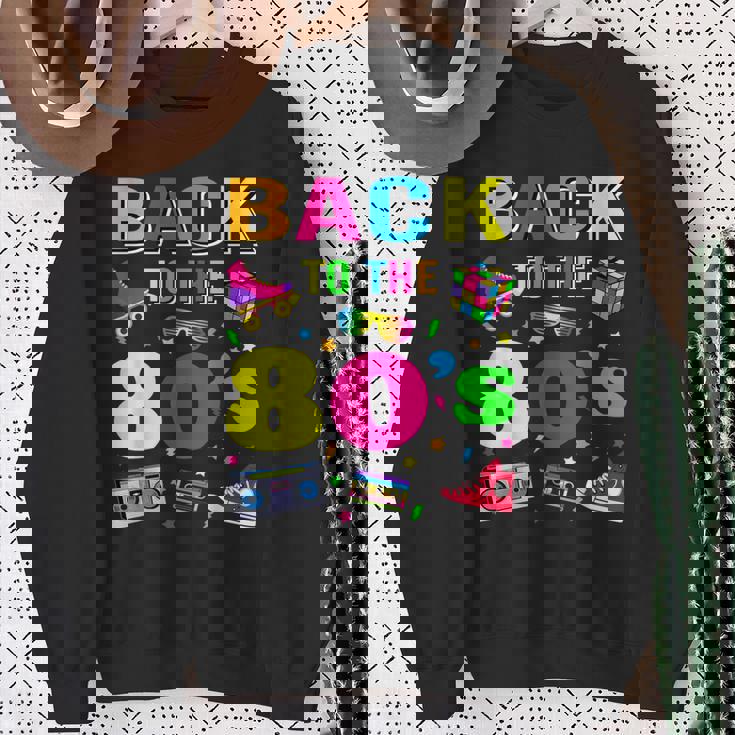 Back To 80'S 1980S Vintage Retro Eighties Costume Party Sweatshirt Gifts for Old Women