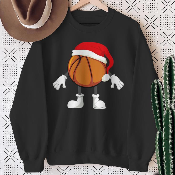 Basketball Christmas Santa Basketball Santa Sweatshirt Geschenke für alte Frauen