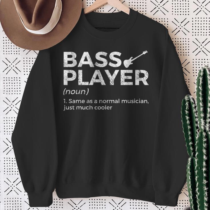 Bass Player Definition Bassist For Musicians Sweatshirt Geschenke für alte Frauen