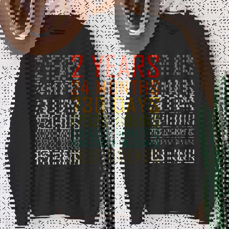 Best Friends Vintage 2 Years Friendship Anniversary Sweatshirt Gifts for Old Women