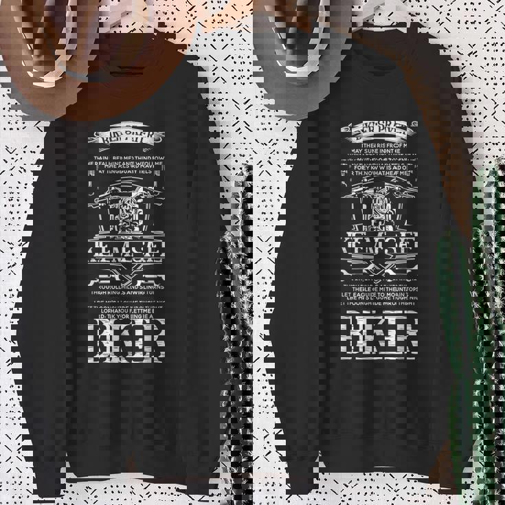 Biker's Prayer Motorcycle Men For Biker Biking Motorcycling Sweatshirt Gifts for Old Women