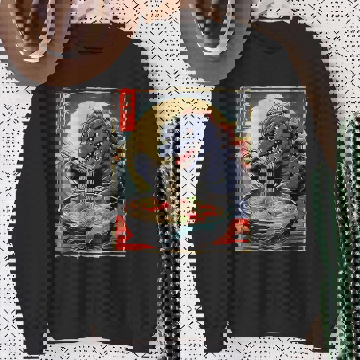 Birthday Kaiju Eating Ramen Japanese Monster Lover Sweatshirt Gifts for Old Women