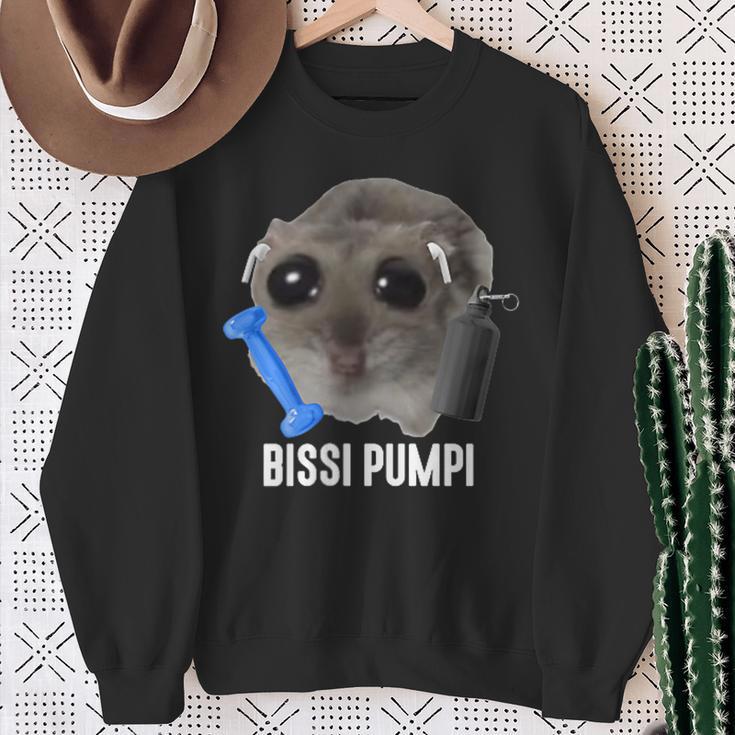 Bissi Pumpi X Sad Hamster Meme Fitness Gym Sports Training Sweatshirt Geschenke für alte Frauen