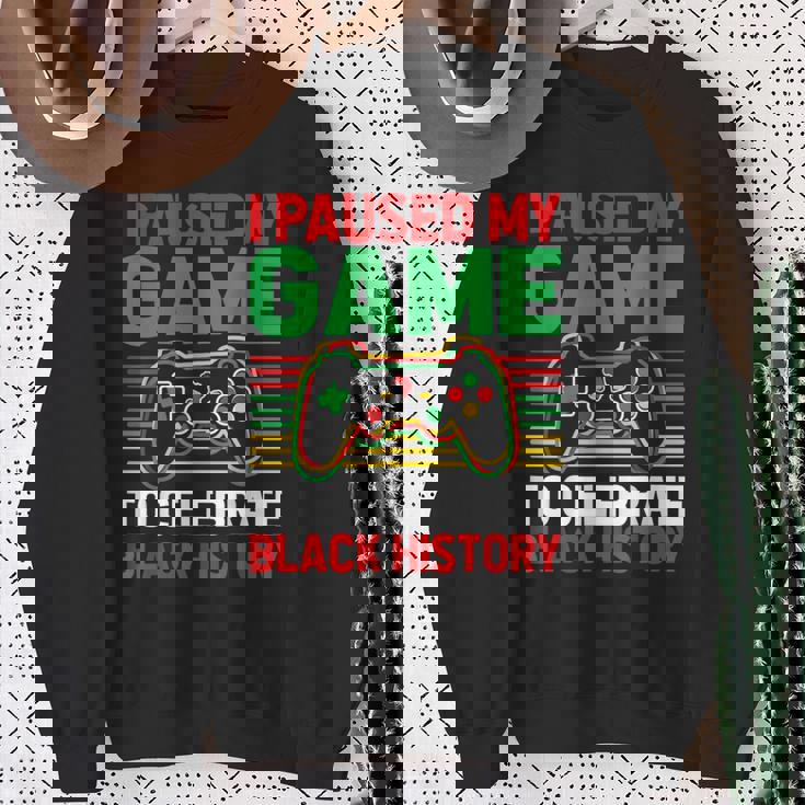 Black History Month Gamer African American Pride Boys Men Sweatshirt Gifts for Old Women