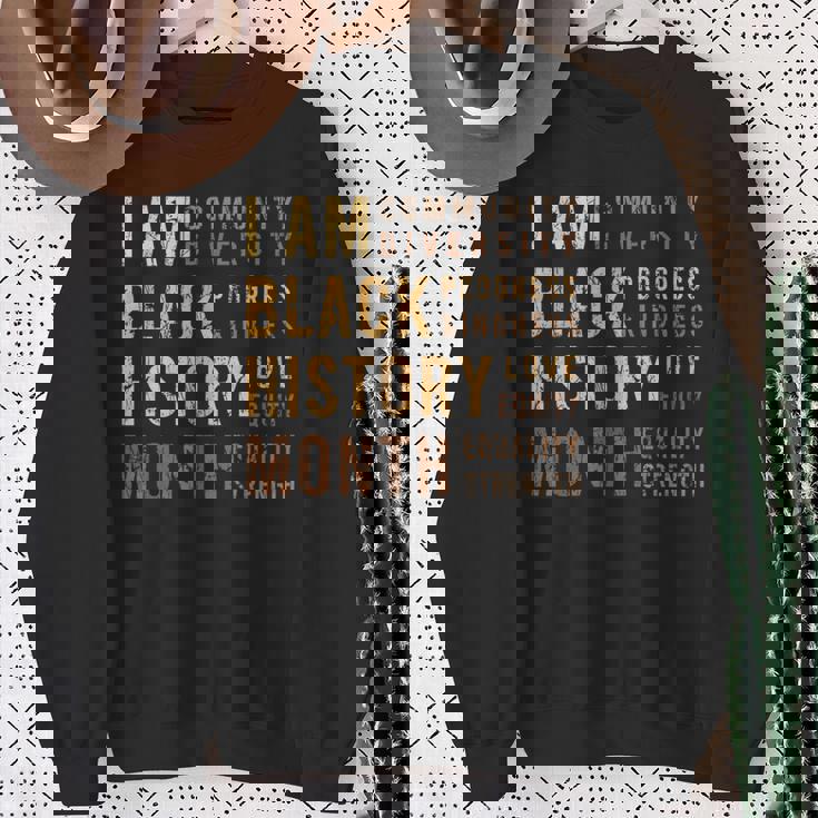 Black History Month Inspirational Diversity Equality Sweatshirt Gifts for Old Women