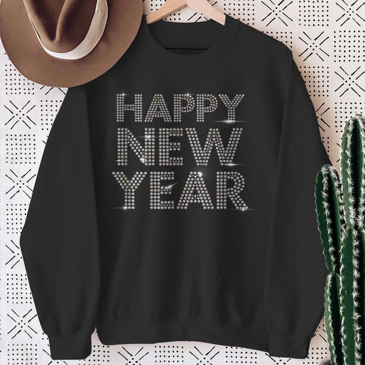 Bling Happy New Year New Year's Eve Sweatshirt Geschenke für alte Frauen