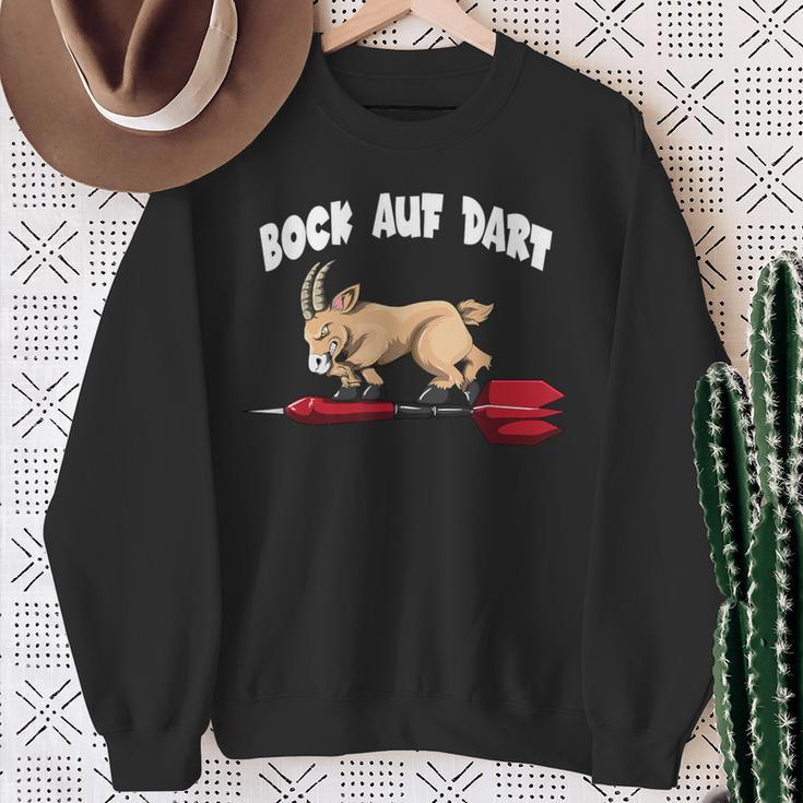 Bock On Dart Player Dartboard Goat Bock Darts Sweatshirt Geschenke für alte Frauen