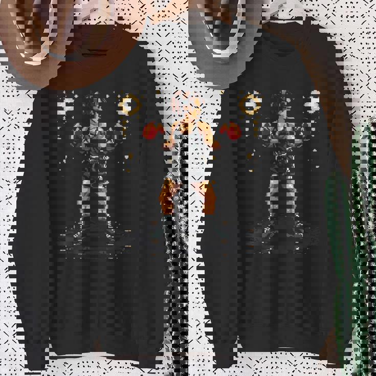 Boxeo Chica Pixel Gráfico Camisa de entrenamiento Regalos para ancianas