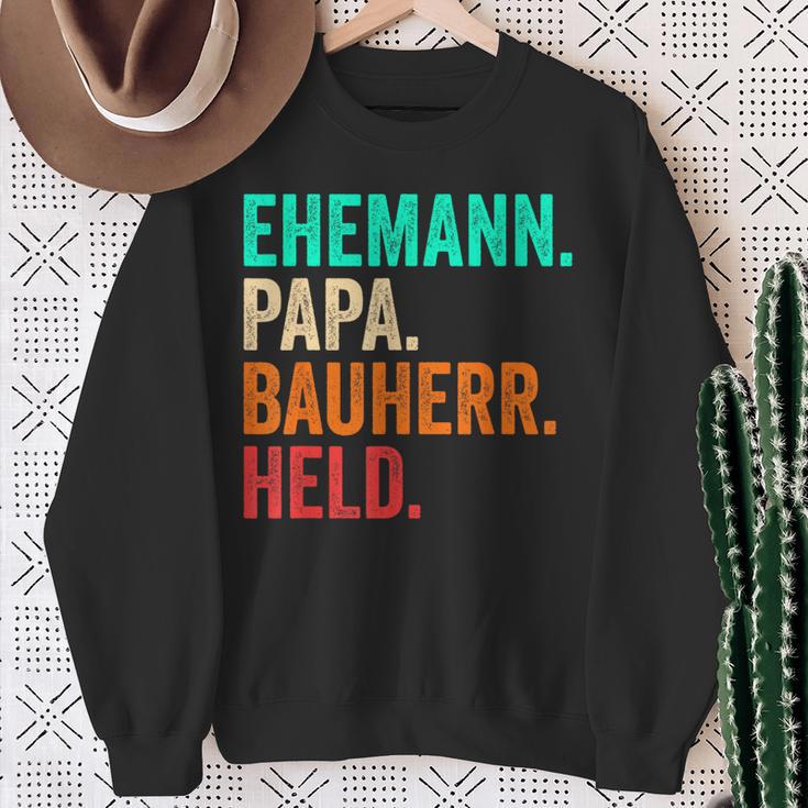 Builder Dad Husband Father's Day House Building Builder Sweatshirt Geschenke für alte Frauen