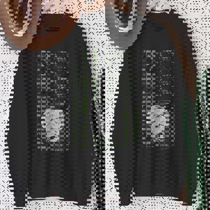 Camouflage Western Hognose American Flag Hognose Snake Sweatshirt Gifts for Old Women