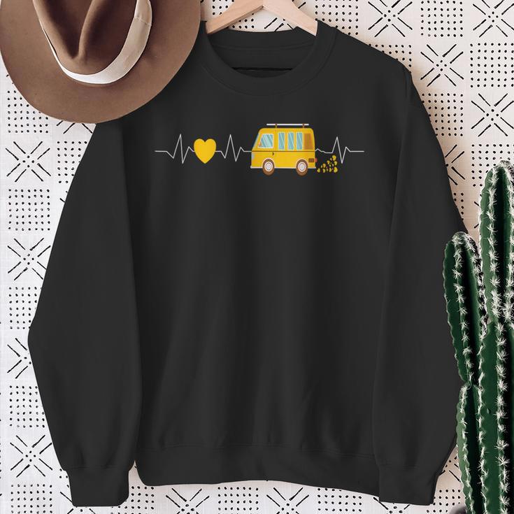 Campingan Boxenwagen Heartbeat Ecg Camper Sweatshirt Geschenke für alte Frauen