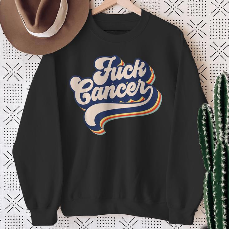 Cancer Cancer Survivor Retro Cancer Sweatshirt Geschenke für alte Frauen