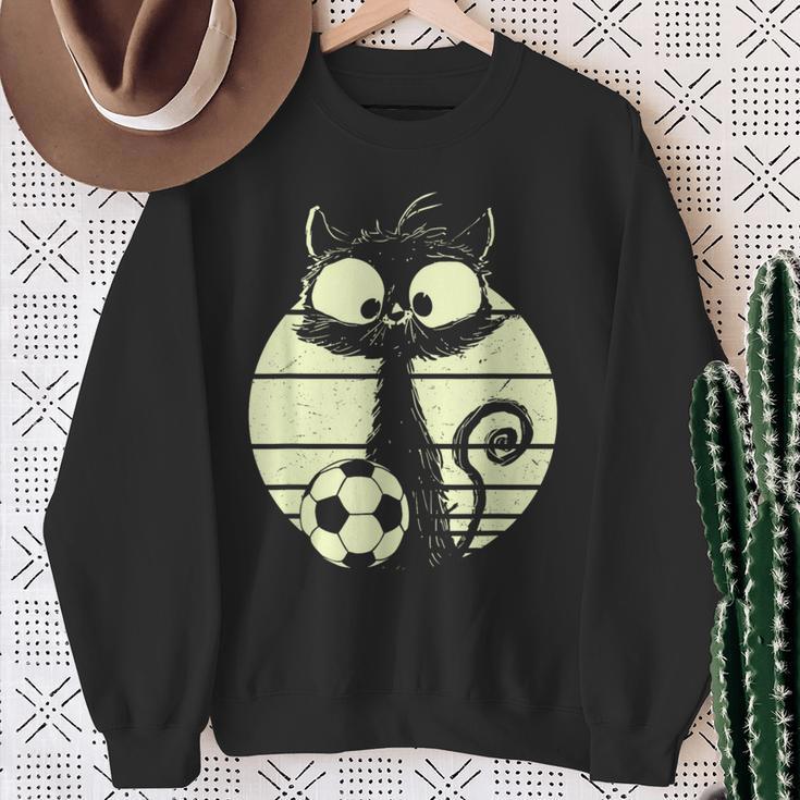 Cat Footballer Cats Cute Cat Sweatshirt Geschenke für alte Frauen