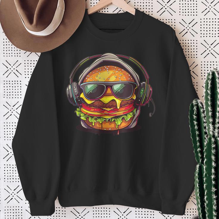 Cheeseburger With Sunglasses I Cheeseburger Sweatshirt Geschenke für alte Frauen