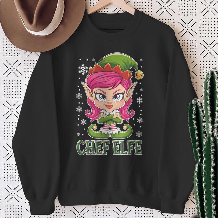 Chef Elf Saying Outfit Christmas Sweatshirt Geschenke für alte Frauen