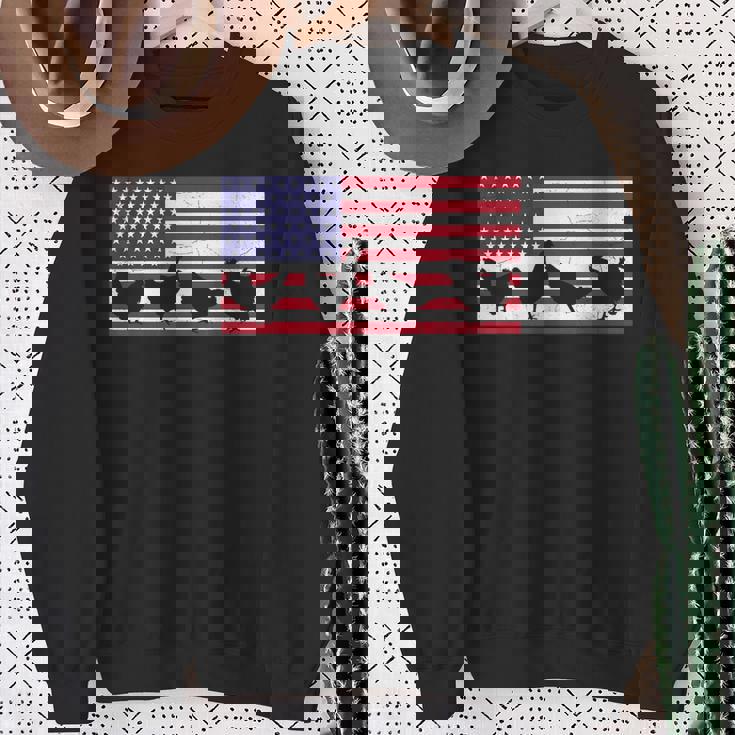 Chicken Fourth Of July Hen Farm July 4th American Flag USA Sweatshirt Gifts for Old Women