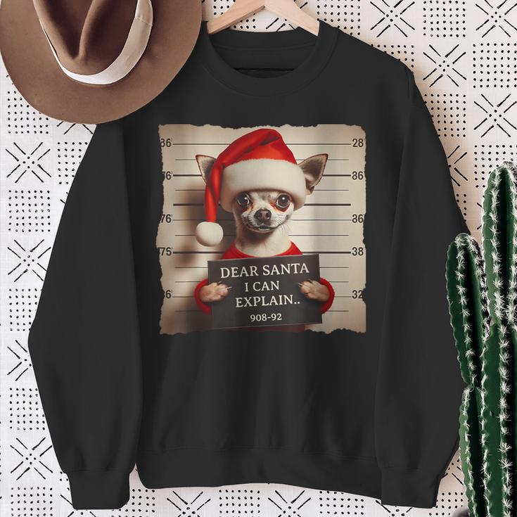 Chihuahua Dog Christmas Retro Christmas Sweatshirt Geschenke für alte Frauen