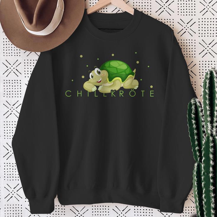 Chillkröte Turtle Sweatshirt Geschenke für alte Frauen