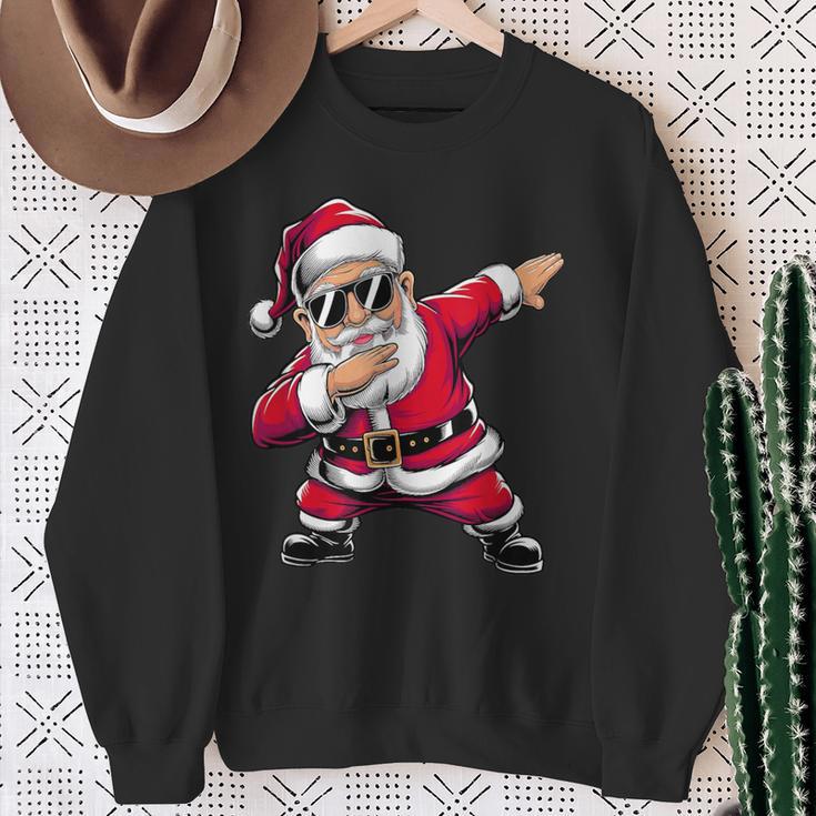 Christmas Boys Children Dabbing Santa Sweatshirt Geschenke für alte Frauen